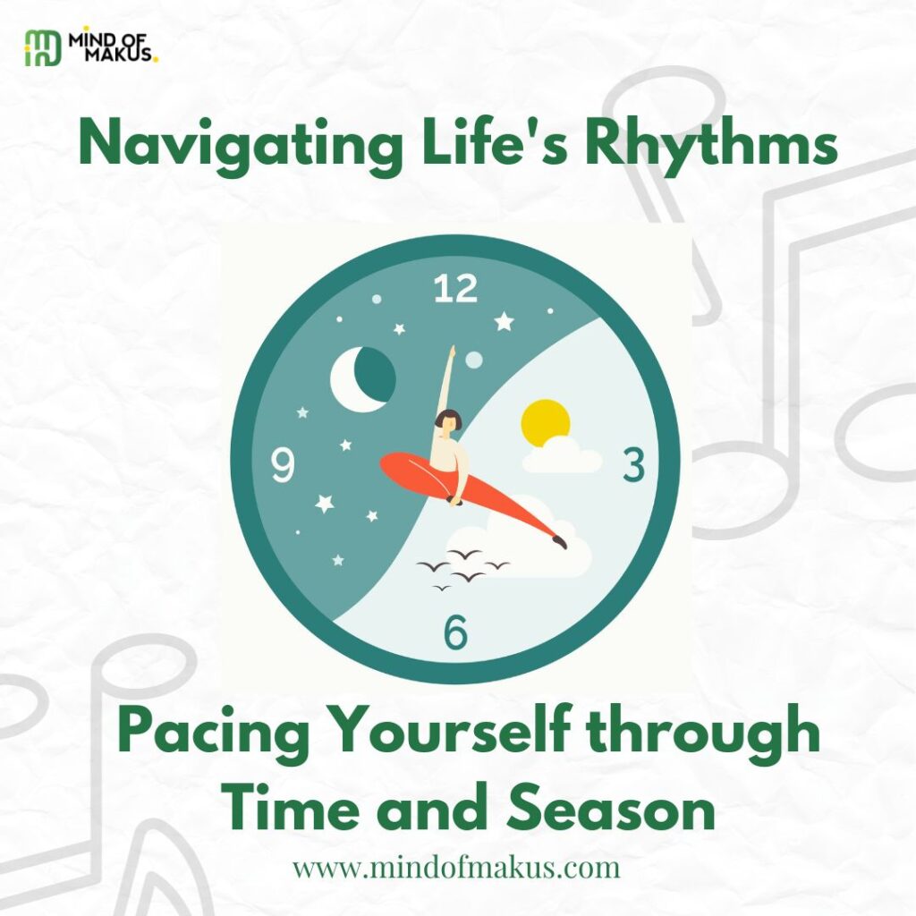Navigating Life's Rhythms: Pacing Yourself through Time and Season Mind of Makus