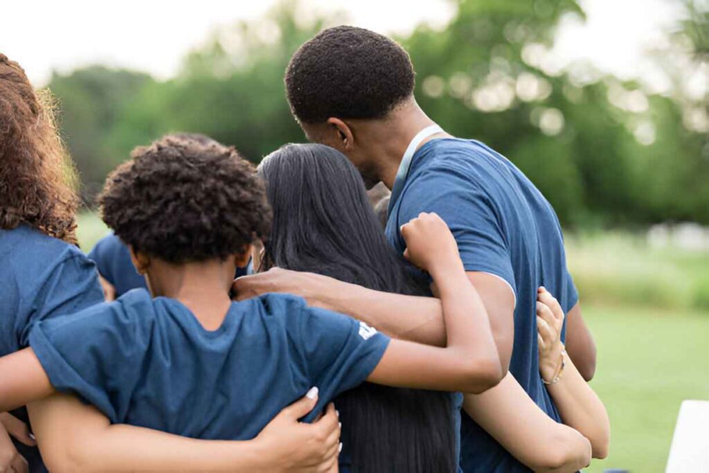 Youths and Kids praying