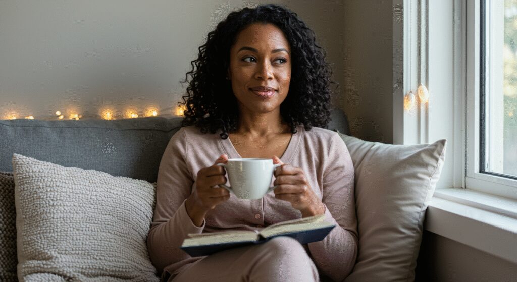woman having a ME TIME