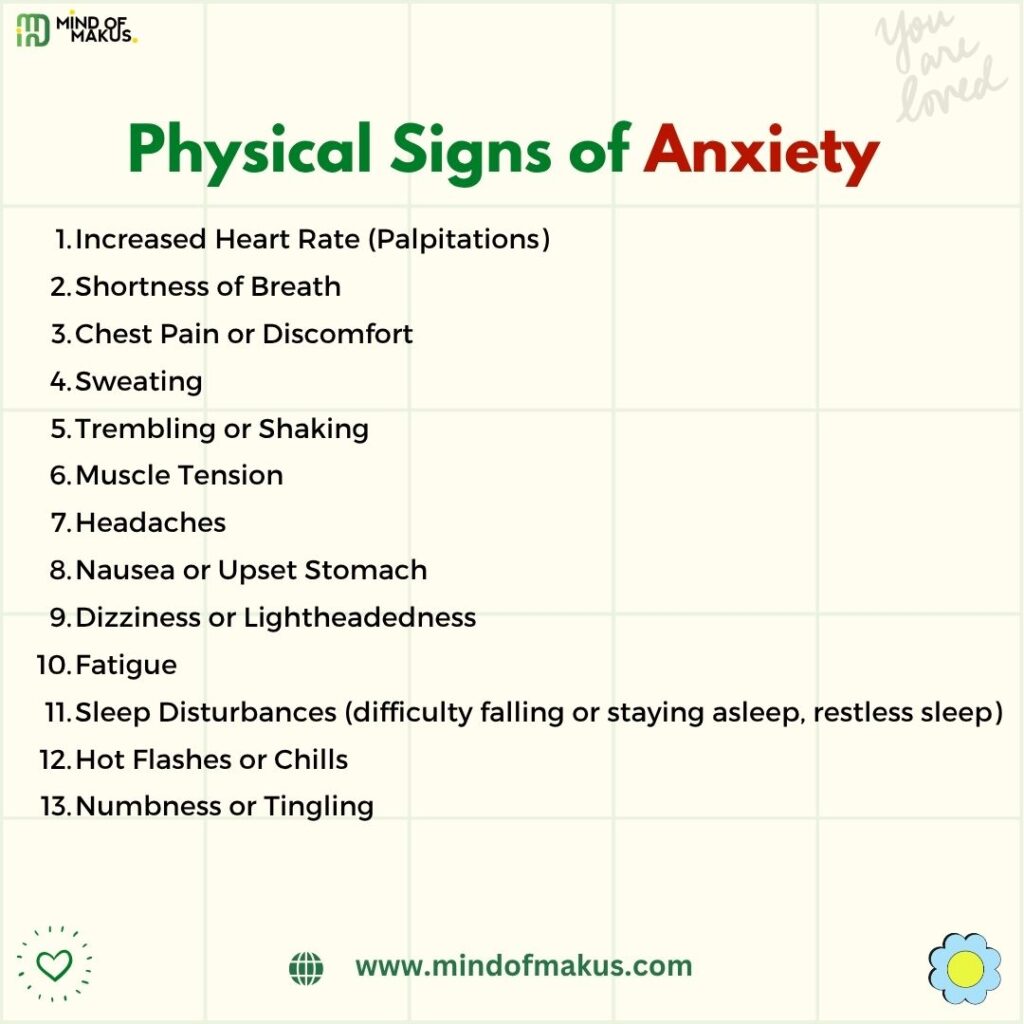 Physical Signs of Anxiety