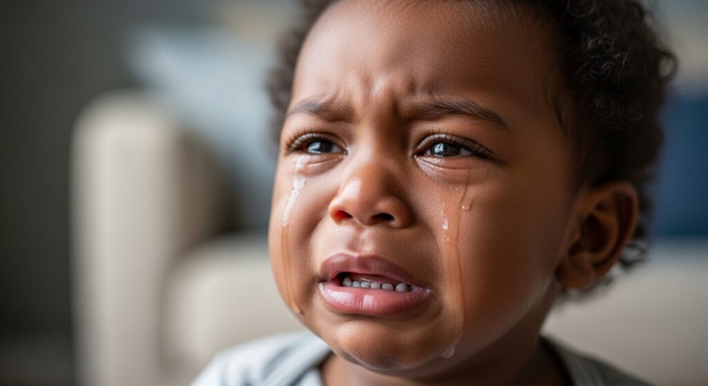 Picture of a crying toddler