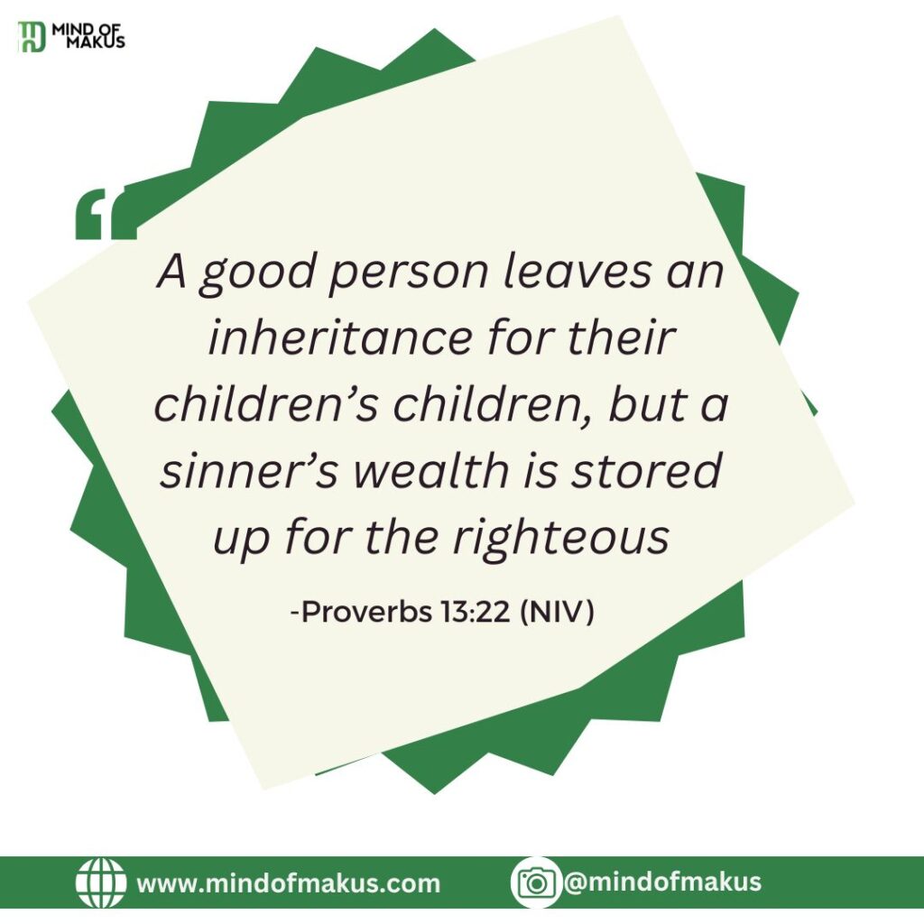 Proverbs 13:22