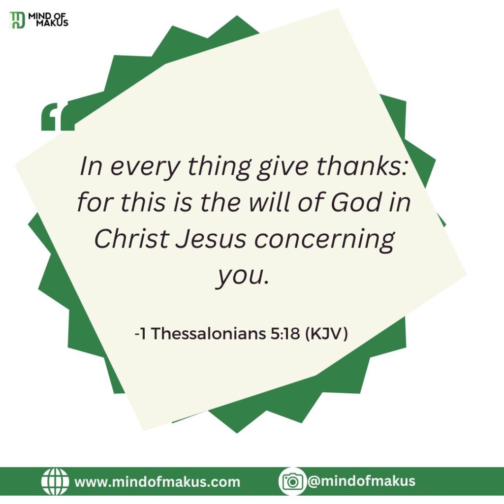 1 Thessalonians 5:18